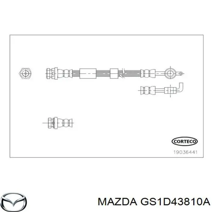 GS1D43810A Mazda шланг гальмівний задній