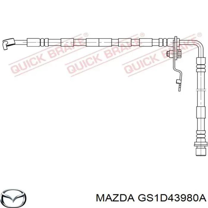 Купити GS1D43980 Mazda Шланг гальмівний передній, правий