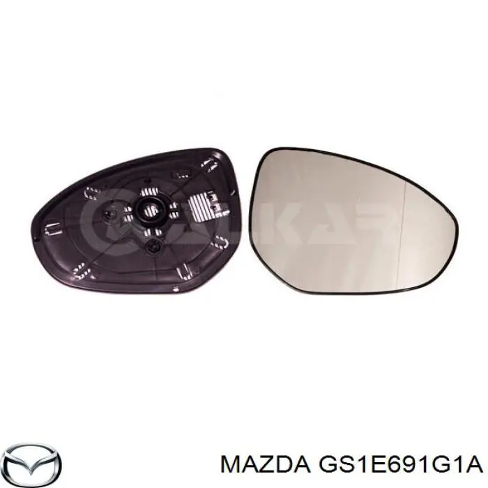 Купити GS1E691G1A Mazda Скло дзеркала заднього виду, правого