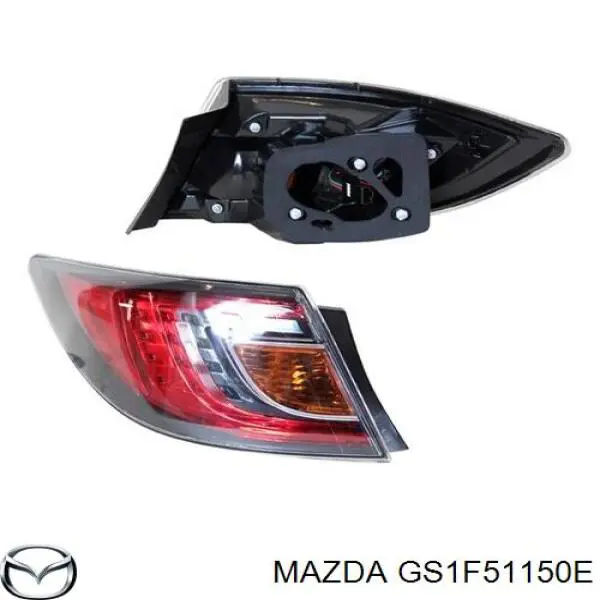 Ліхтар задній правий, зовнішній Mazda GS1F51150E ціна, від 121.48 USD