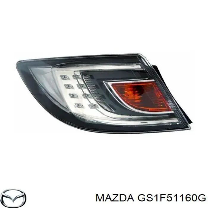 GS1F51160G Mazda ліхтар задній лівий, зовнішній