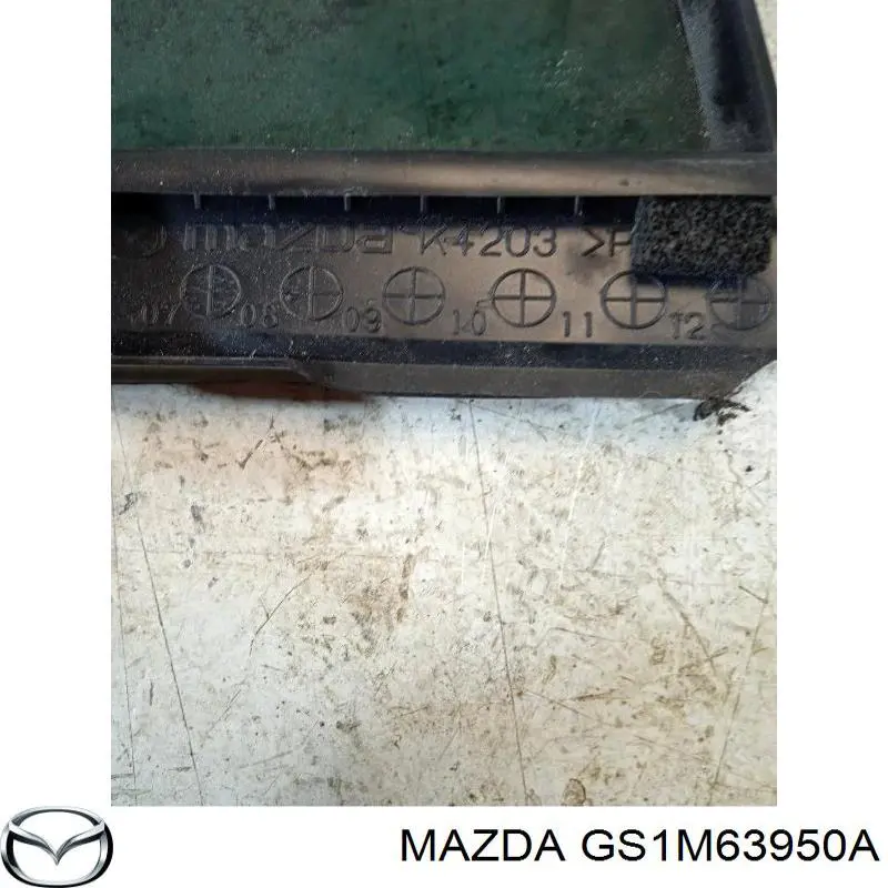Скло-кватирка двері, задній, лівою Mazda 6 (GH) (Мазда 6)