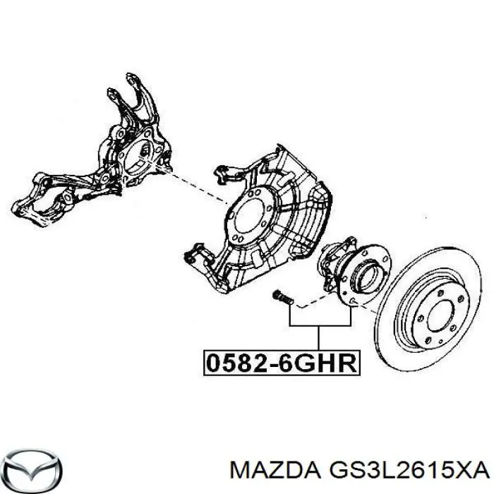 Купити GS3L2615XA Mazda Підшипник ступиці колеса