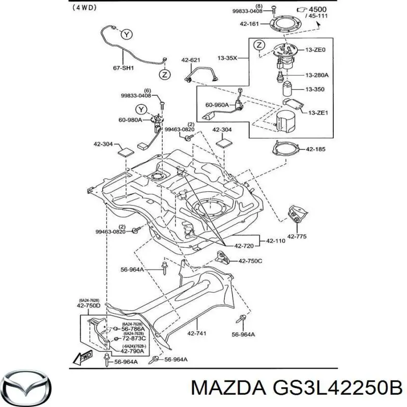 Купити GS3L42250B Mazda 