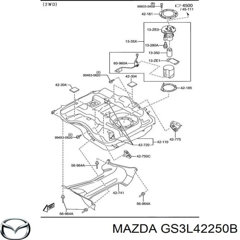 GS3L42250B Mazda 