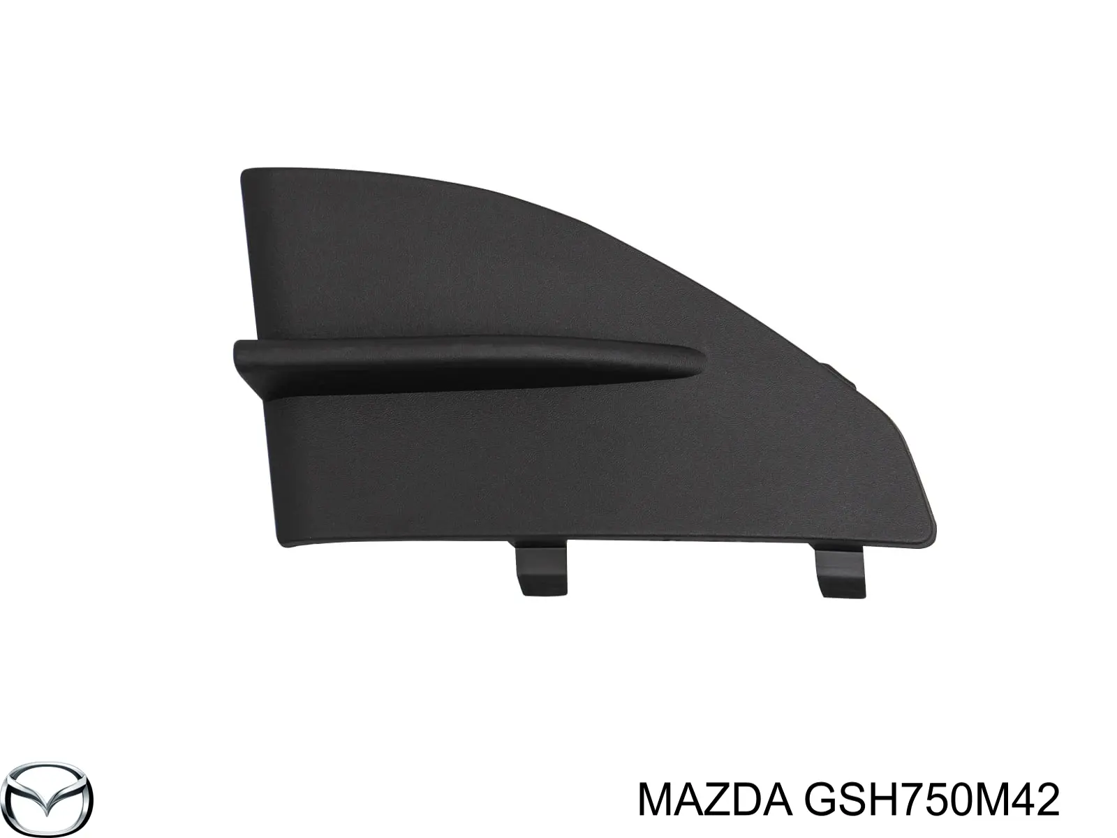 Решітка переднього бампера, права GSH750M42 Mazda