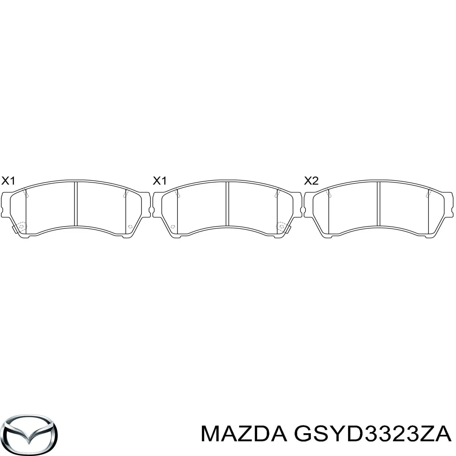 Купити GSYD3323ZA Mazda Колодки гальмівні передні, дискові