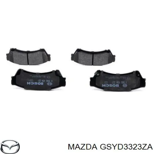 Гальмівні колодки Mazda GSYD3323ZA ціна, від 26.22 USD