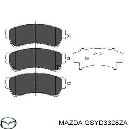 Передні тормозні колодки GSYD3328ZA Mazda