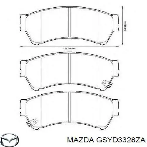 GSYD3328ZA Mazda Передні гальмівні колодки