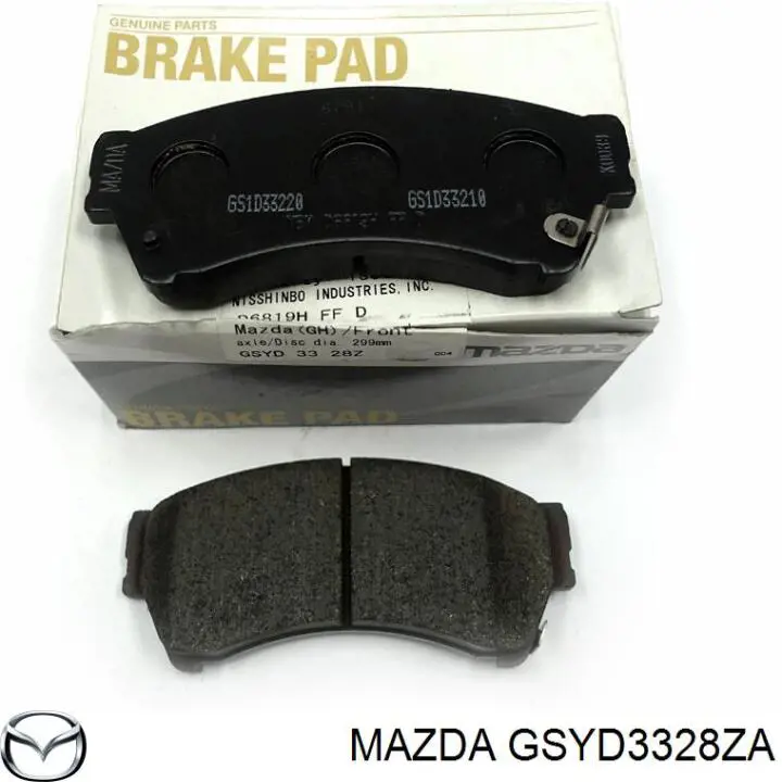 Купити GSYD3328ZA Mazda Колодки гальмівні передні, дискові