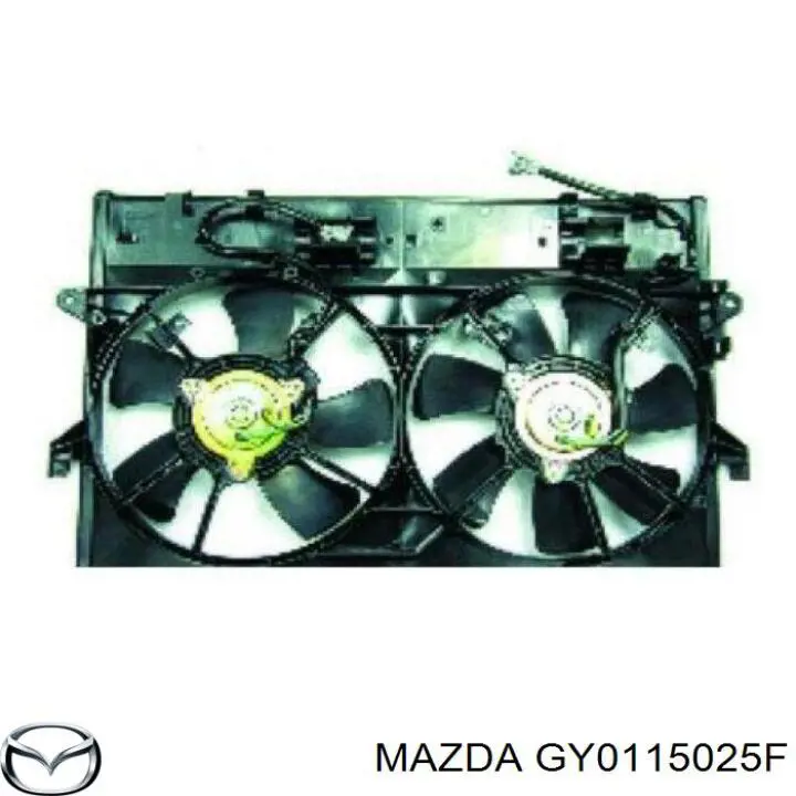 Електровентилятор охолодження в зборі (двигун + крильчатка) Mazda MPV (LW) (Мазда Мпв)