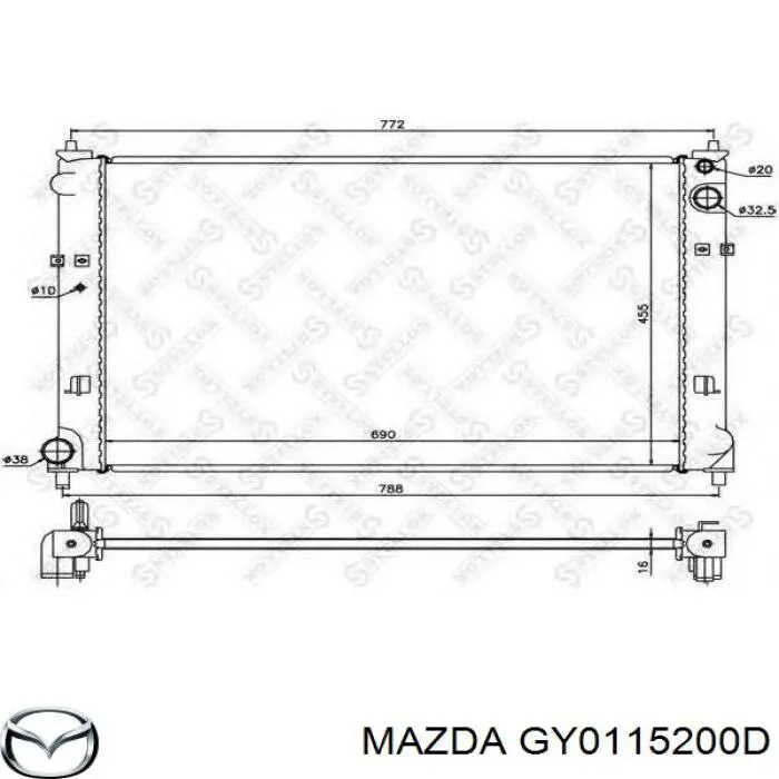 GY0115200D Mazda радіатор охолодження двигуна