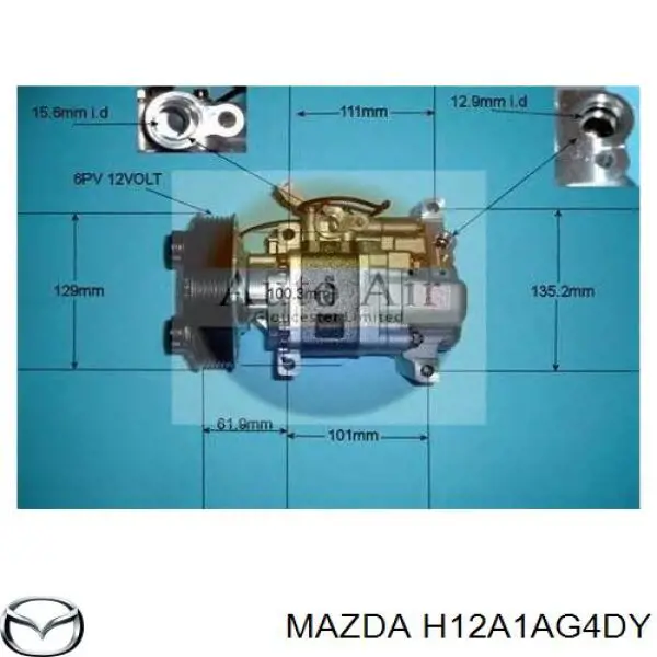 Компресор системи кондиціювання Mazda H12A1AG4DY ціна, від 185.95 USD