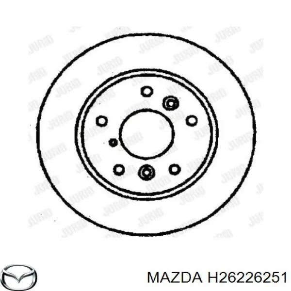 Диск гальмівний задній H26226251 Mazda