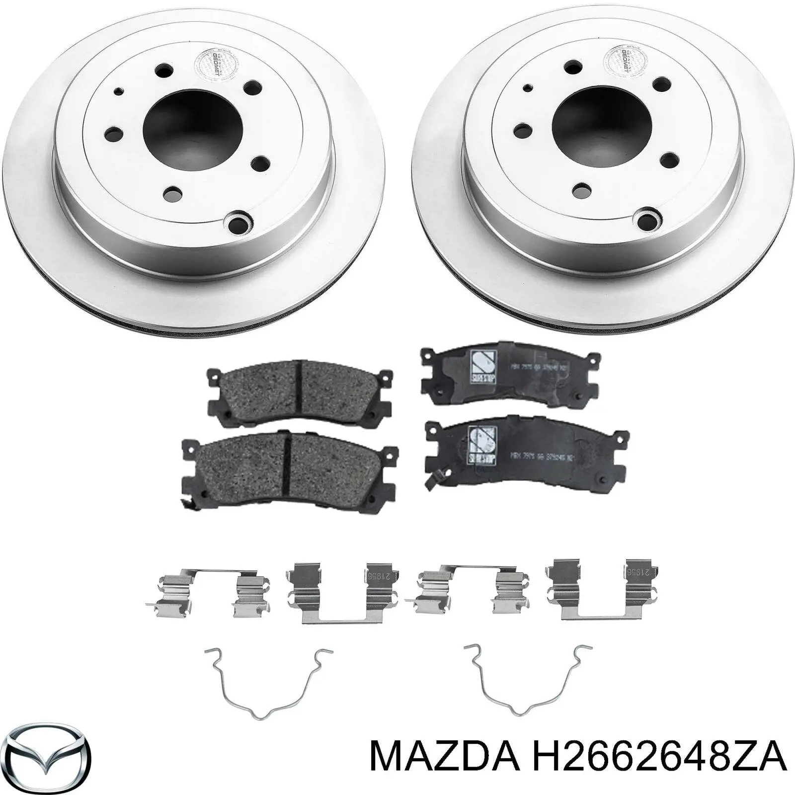 Колодки гальмові задні, дискові H2662648ZA Mazda