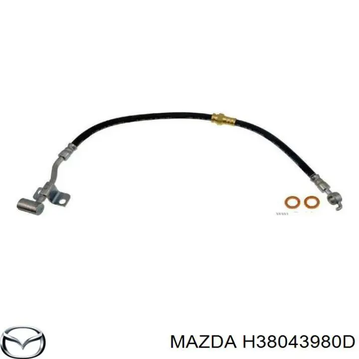 Шланг гальмівний передній, правий Mazda 929 3 (HC) (Мазда 929)