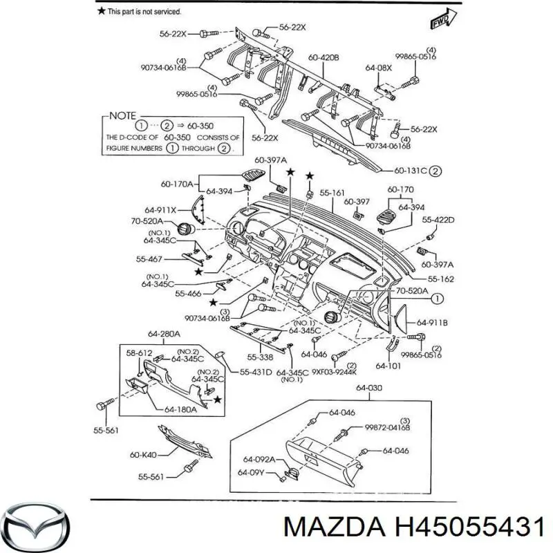  Mazda H45055431 ціна, від 9.00 USD