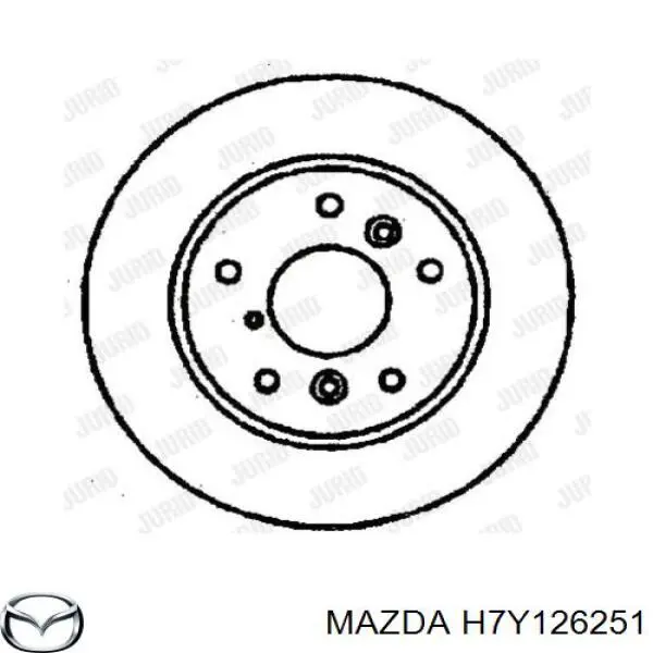 Диск гальмівний задній H7Y126251 Mazda