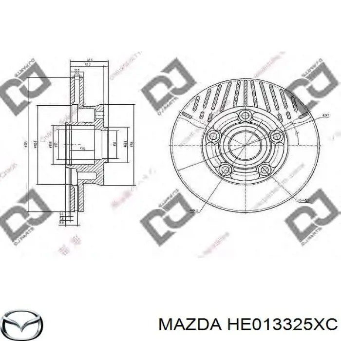 HE013325XC Mazda Гальмо дискове переднє