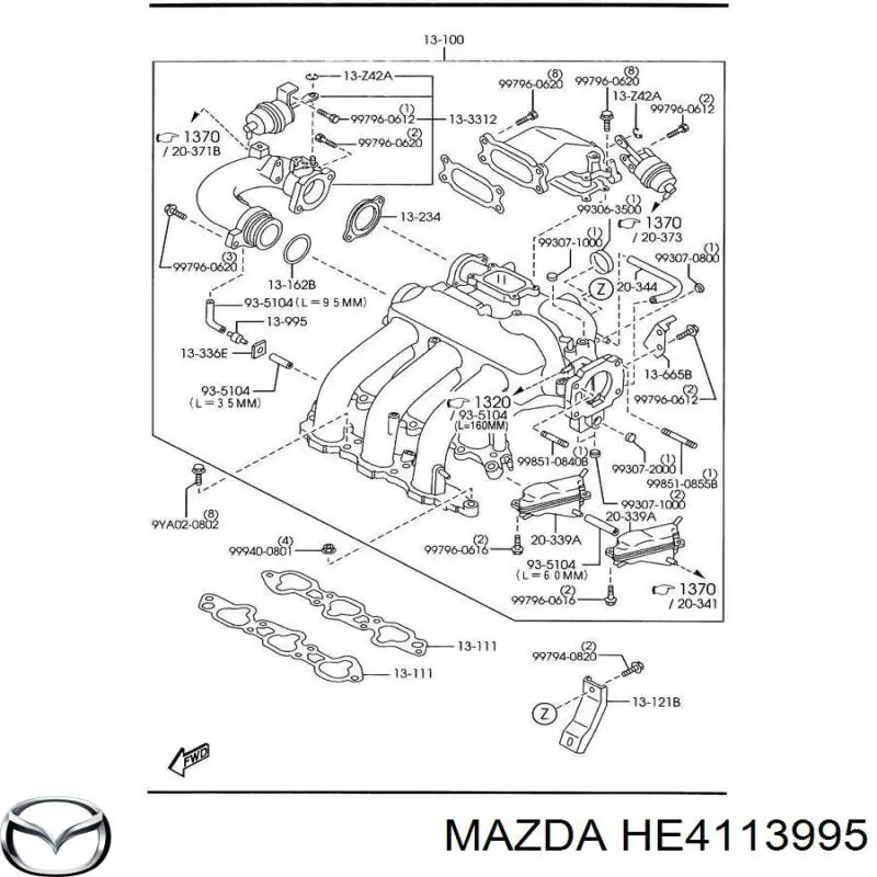  Mazda HE4113995 ціна, від 7.33 USD
