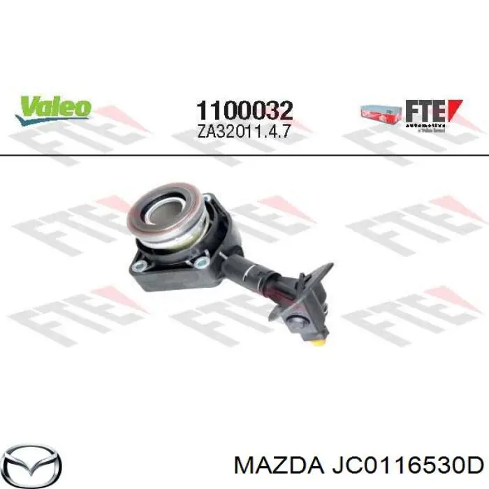 Робочий циліндр зчеплення в зборі з витискним підшипником Mazda JC0116530D ціна, від 69.61 USD