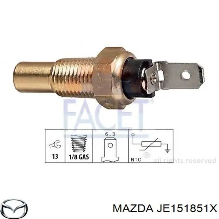 JE151851X Mazda датчик температури охолоджуючої рідини