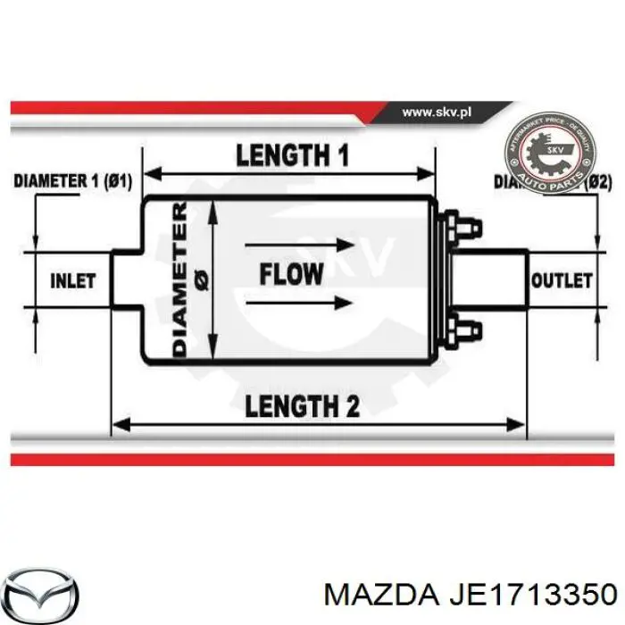 Елемент-турбінка паливного насоса Mazda JE1713350