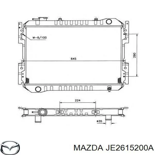 JE2615200B Mazda Радіатор охолодження двигуна
