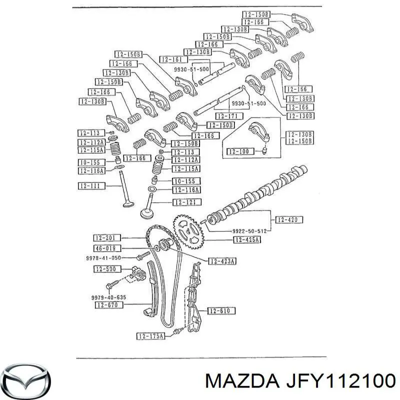 JFY112100 Mazda гідрокомпенсатор, гідроштовхач, штовхач клапанів
