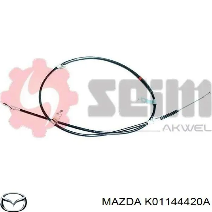 Купити K01144420A Mazda Трос ручного гальма задній, лівий