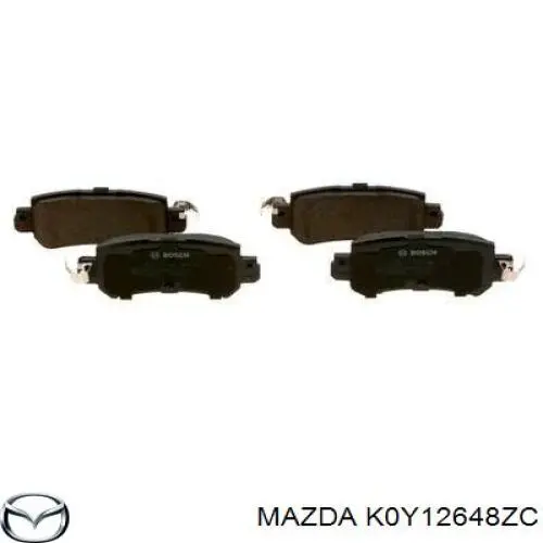 Задні гальмівні колодки K0Y12648ZC Mazda