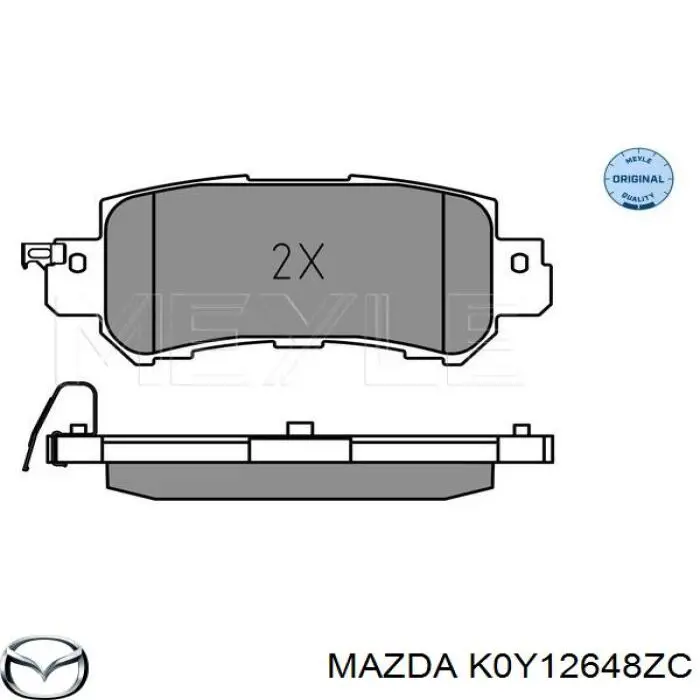 Задні дискові колодки Mazda K0Y12648ZC
