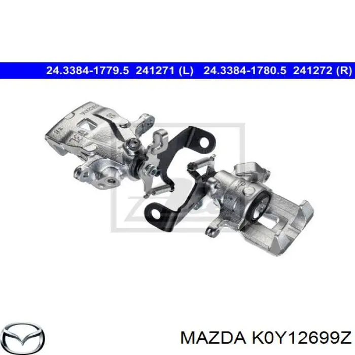 K0Y12699Z Mazda супорт гальмівний задній лівий