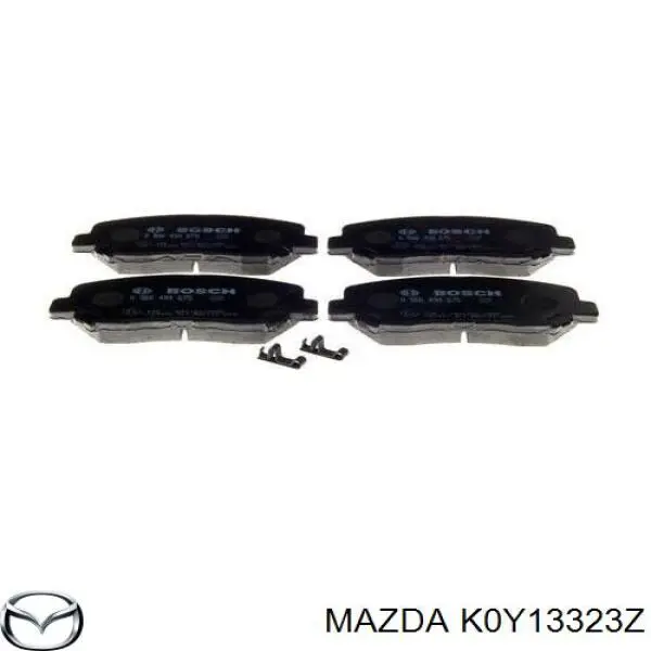 Колодки гальмівні передні, дискові K0Y13323Z Mazda