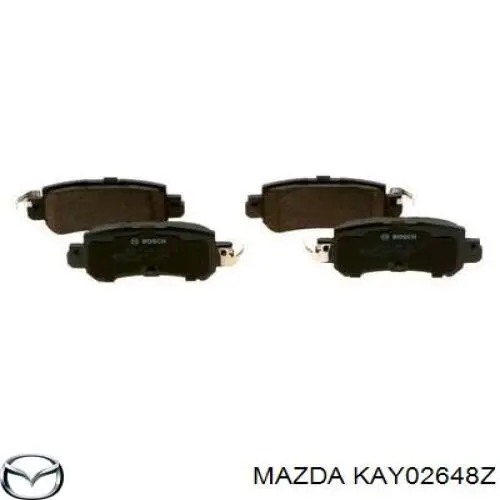 Задні гальмівні колодки KAY02648Z Mazda