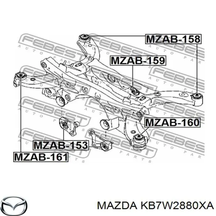 KB7W2880XA Mazda Підвіска задня
