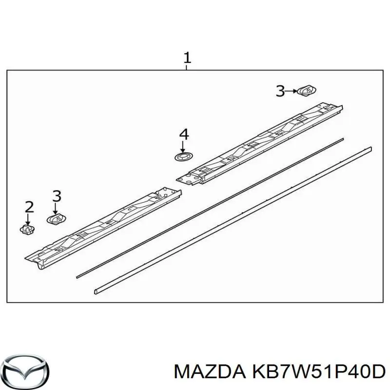  Накладка зовнішня (молдинг) порога, правий Mazda CX-5 