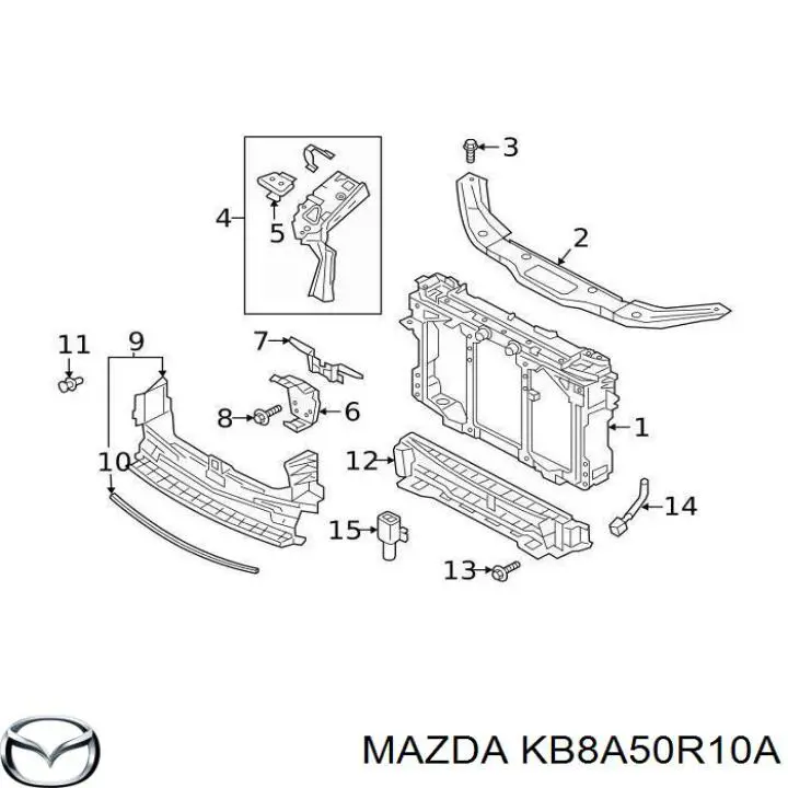  Жалюзі радіатора охолодження Mazda CX-5 