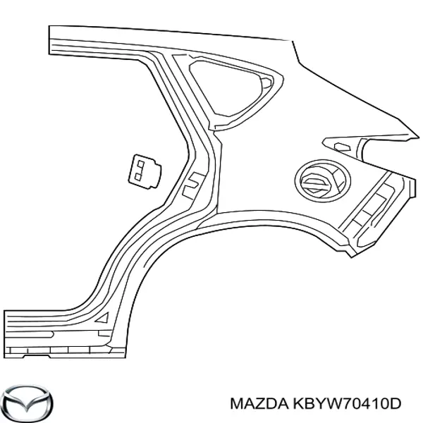 Купити KBYW70410D Mazda Крило заднє праве