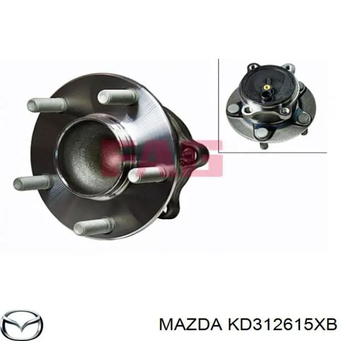 Маточини задніх коліс Mazda KD312615XB ціна, від 31.67 USD