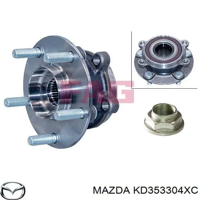 Купити KD353304XC Mazda Маточини передніх коліс