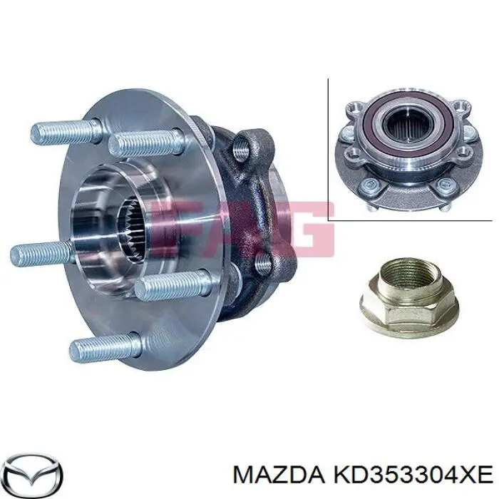 Купити KD353304XE Mazda Маточини передніх коліс