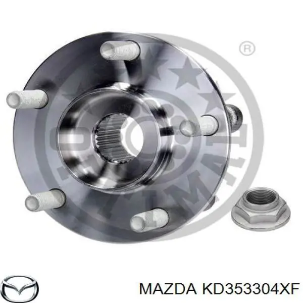 Маточина колеса передня Mazda KD353304XF ціна, від 74.59 USD