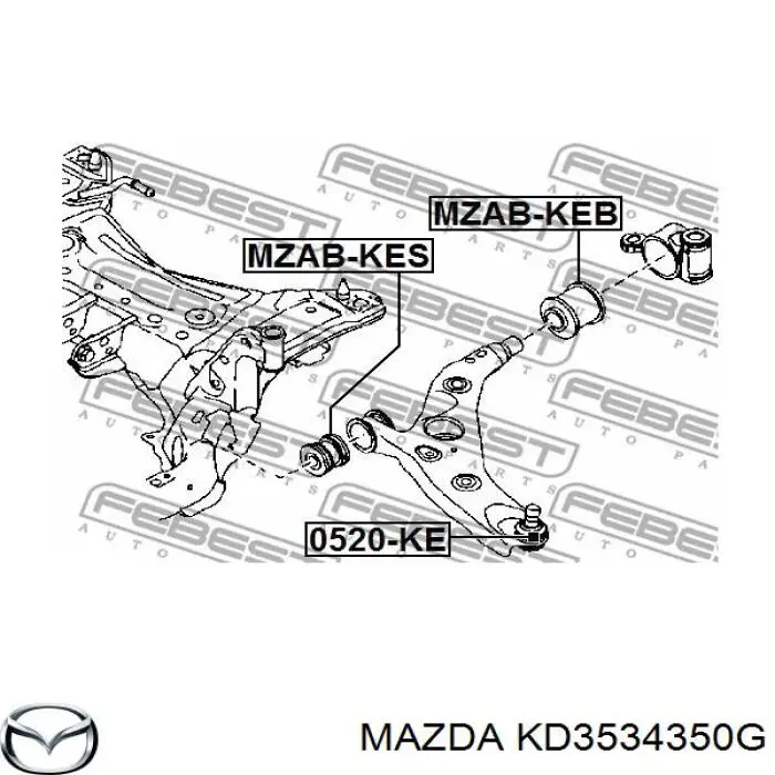 Важіль передній лівий Mazda KD3534350G ціна, від 50.06 USD