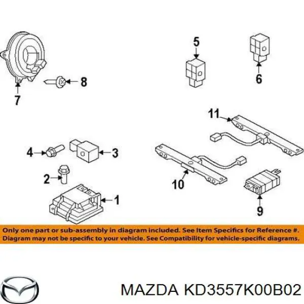 Подушка Айрбег водія Mazda BJS757K0002 ціна, від 25.34 USD
