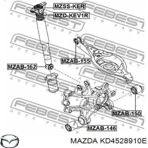 Амортизатор задній KD4528910E Mazda
