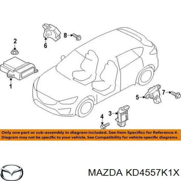 KD4557K1XA Mazda датчик airbag передній