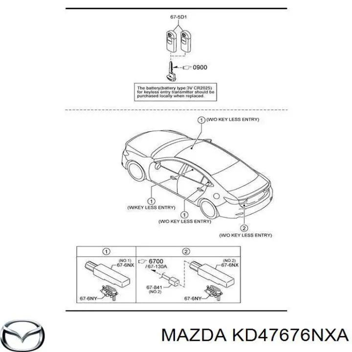 KD47676NXA Mazda антена/кільце имобілайзера
