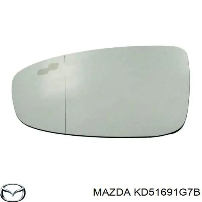 Дзеркальний елемент лівого дзеркала заднього виду Mazda KD51691G7B ціна, від 56.23 USD